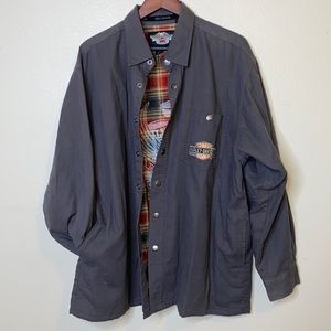 Harley Davidson Gray Button Down Jacket XL